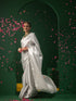 Meera Silver Jaal Banarasi Saree with Blouse Fabric